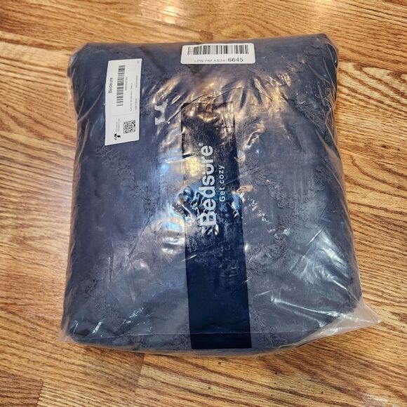 Blue Duvet Cover Set Full/Queen Size Boho Shabby Chic Bedding Set - Picture 5 of 9